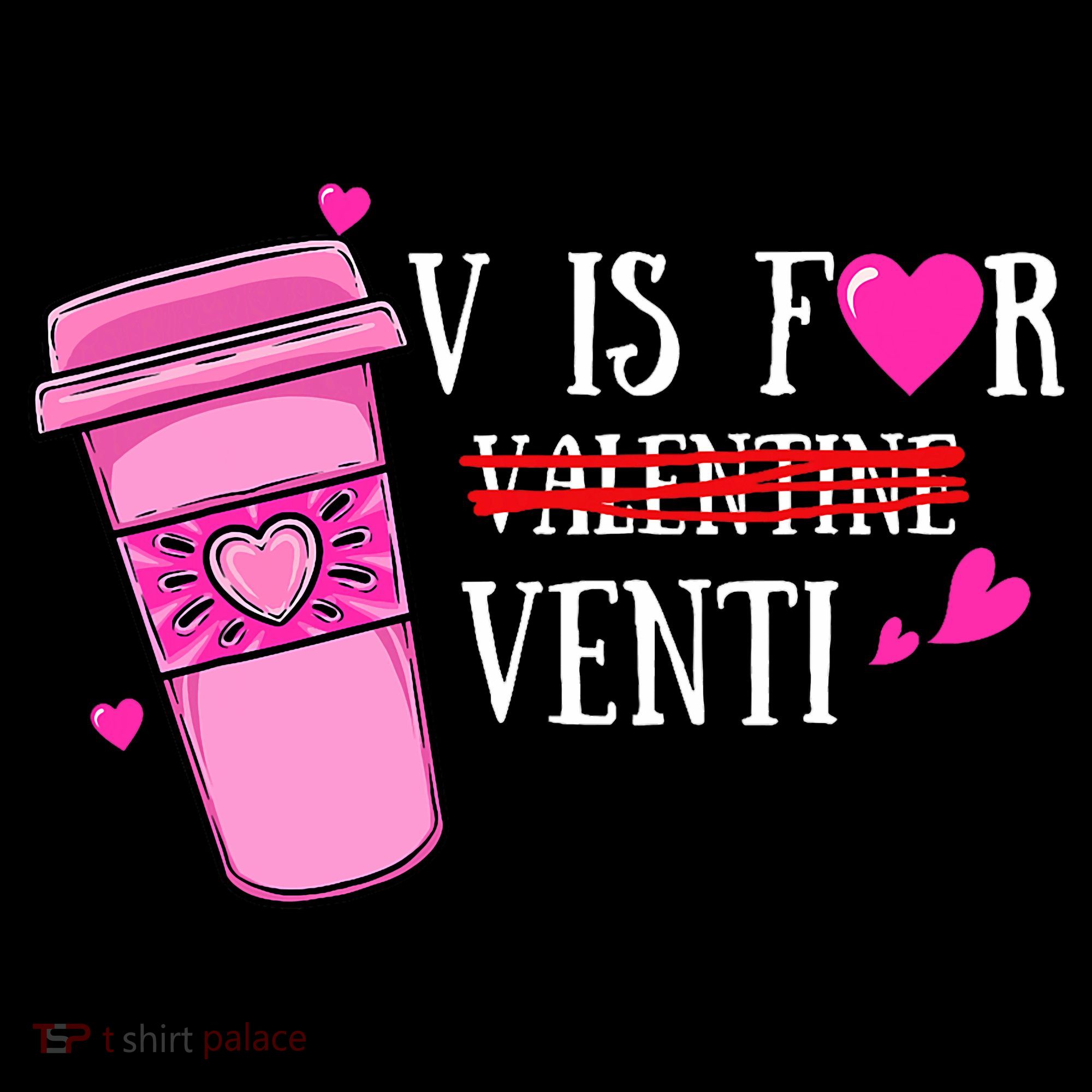 V Is Not For Valentine But Venti Coffee Funny Valentines Day Stripe Pom Pom Beanie