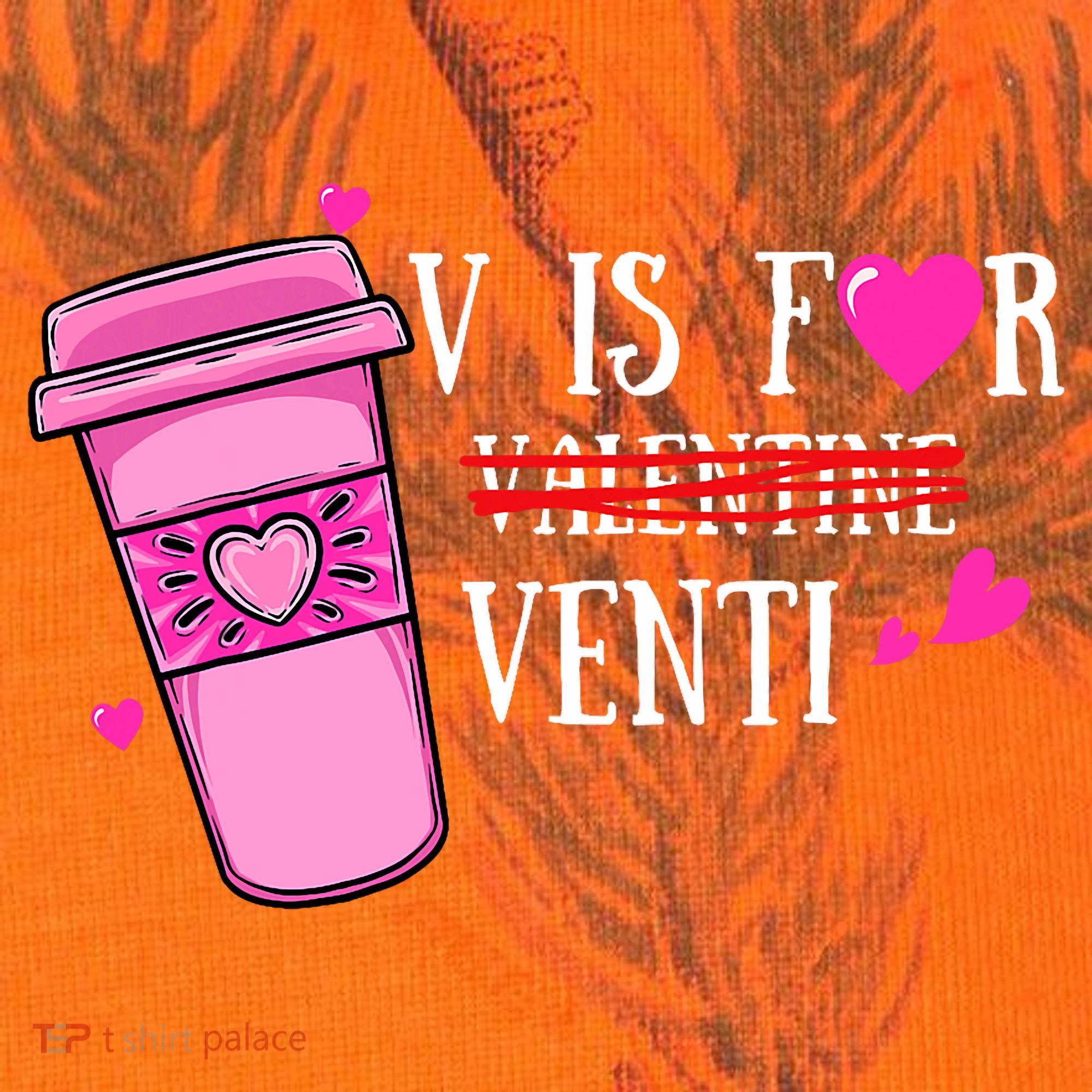 V Is Not For Valentine But Venti Coffee Funny Valentines Day Kati Licensed 12" Camo Cuffed Beanie