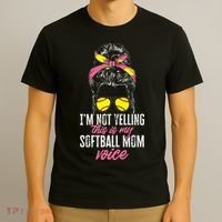 vintage I'M Not Yelling This Is My Softball Mom Voice T-Shirt thumb 3