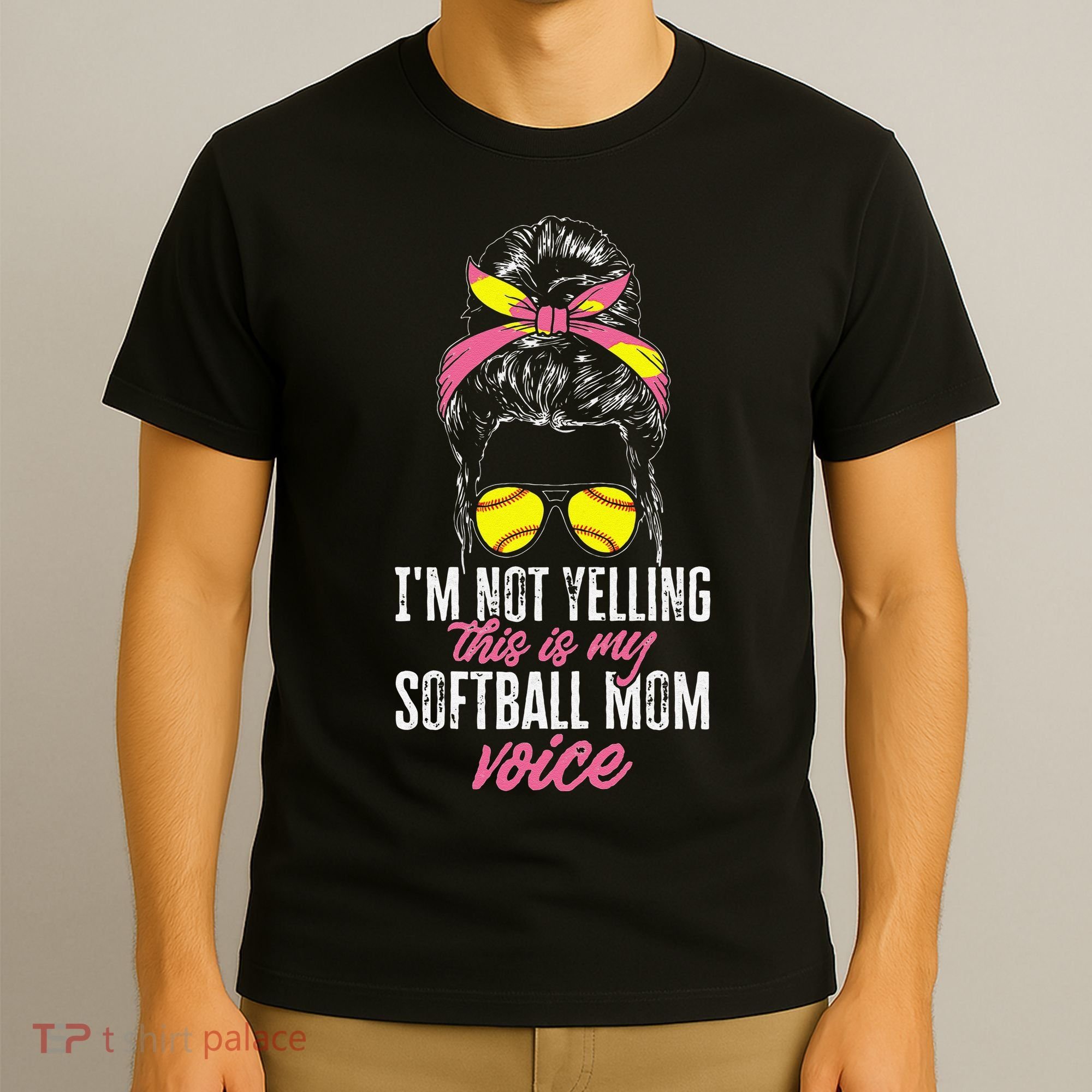 vintage I'M Not Yelling This Is My Softball Mom Voice T-Shirt