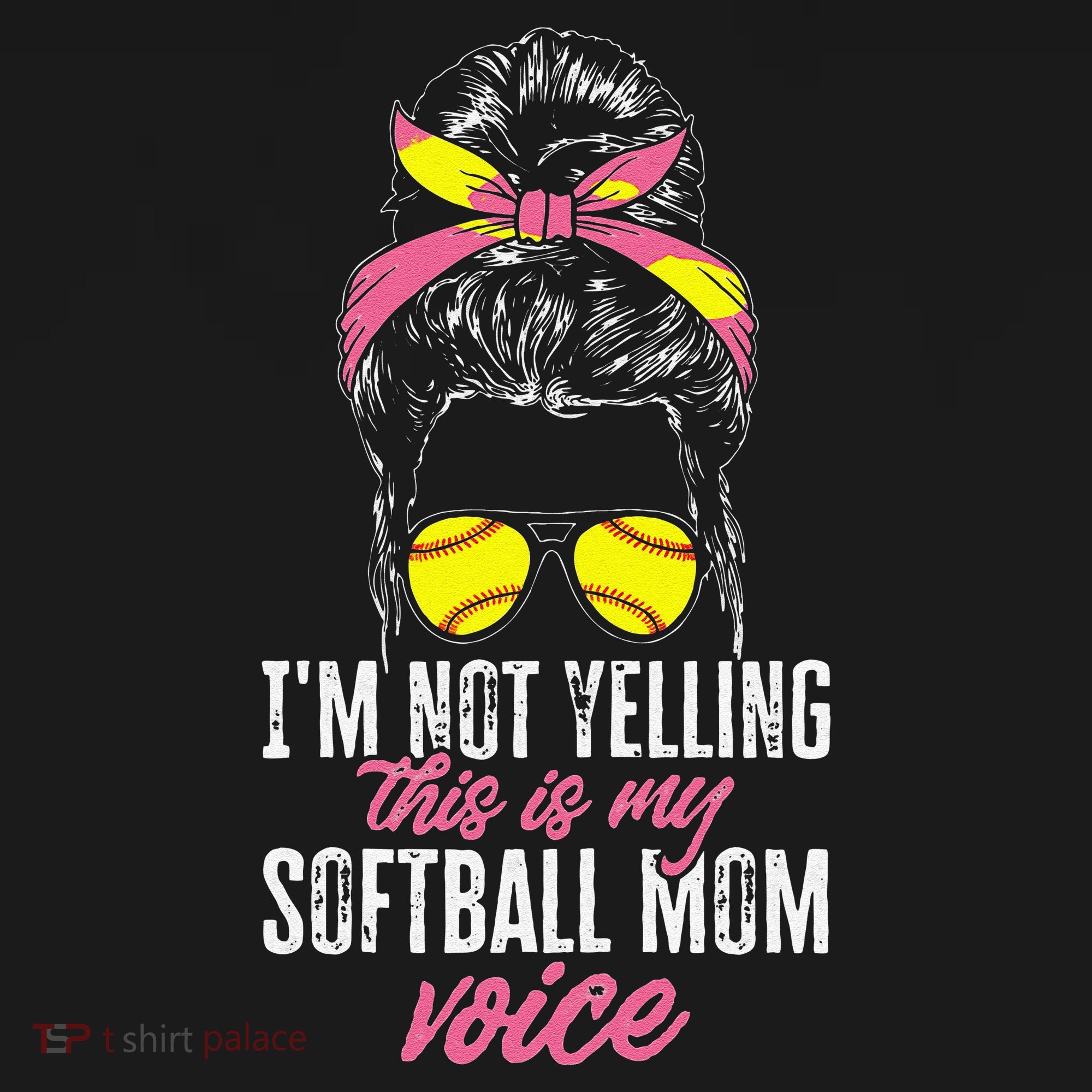 vintage I'M Not Yelling This Is My Softball Mom Voice T-Shirt