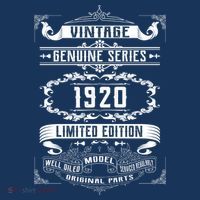 Vintage 100th Birthday Genuine Series 1920 T-Shirt thumb 7
