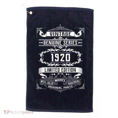 Vintage 100th Birthday Genuine Series 1920 Golf Towel