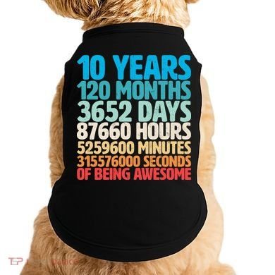 Vintage 10th Birthday 10 Years Old Being Awesome Doggie Tank