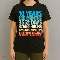 Vintage 10th Birthday 10 Years Old Being Awesome T-Shirt thumb 4