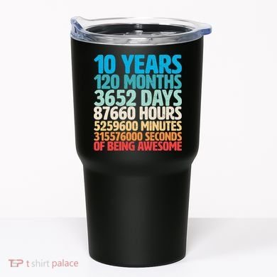 Vintage 10th Birthday 10 Years Old Being Awesome Tumbler