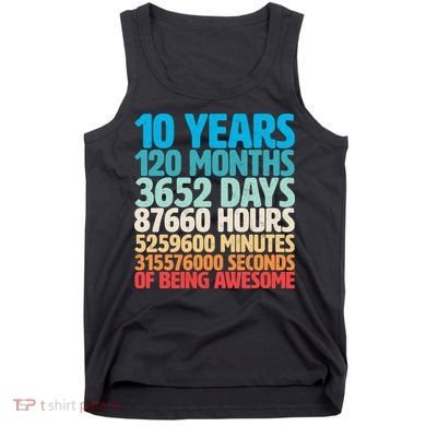 Vintage 10th Birthday 10 Years Old Being Awesome Tank Top