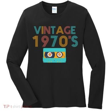 Vintage 1970's Music Tape Women's Long Sleeve Shirt