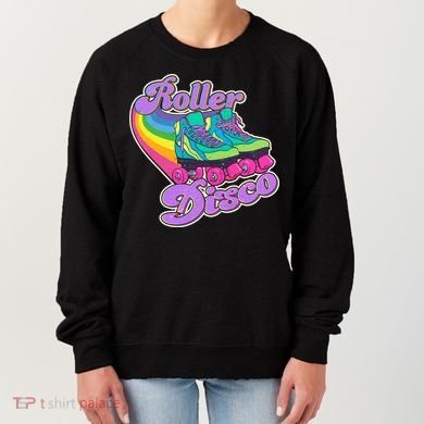 Vintage 80s Retro Roller Disco Skates Women's Sweatshirt