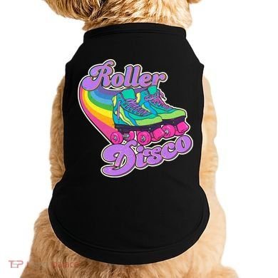 Vintage 80s Retro Roller Disco Skates Doggie Tank