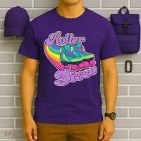 Vintage 80s Retro Roller Disco Skates T-Shirt thumb 6