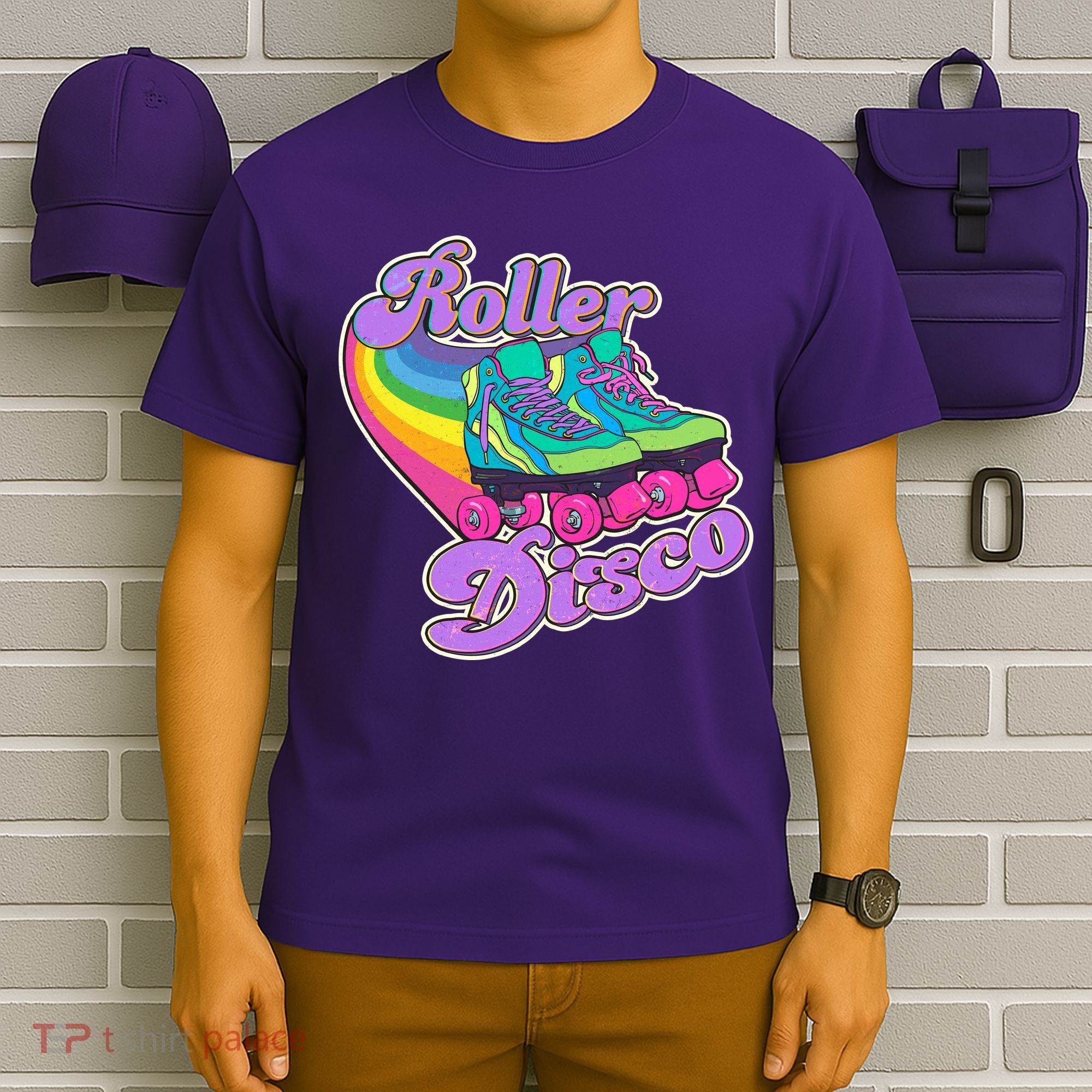 Vintage 80s Retro Roller Disco Skates T-Shirt