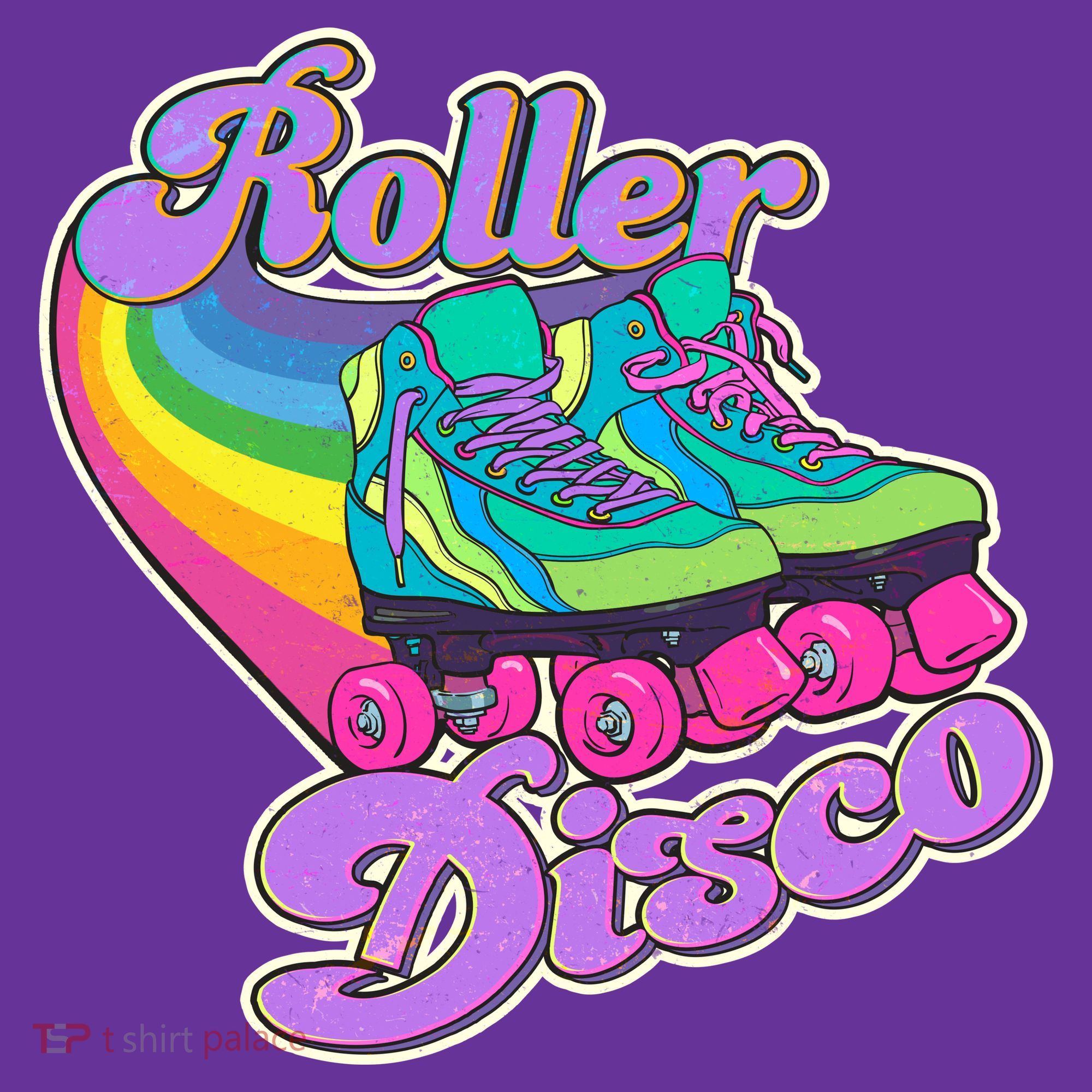 Vintage 80s Retro Roller Disco Skates T-Shirt
