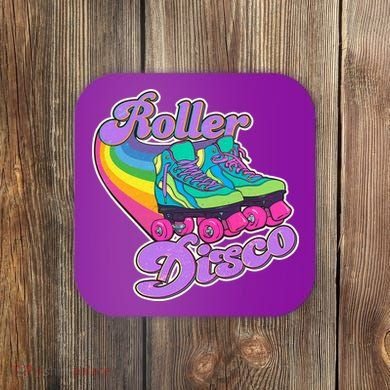 Vintage 80s Retro Roller Disco Skates Coaster