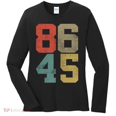 Vintage 86 45 Anti Trump Women's Long Sleeve Shirt