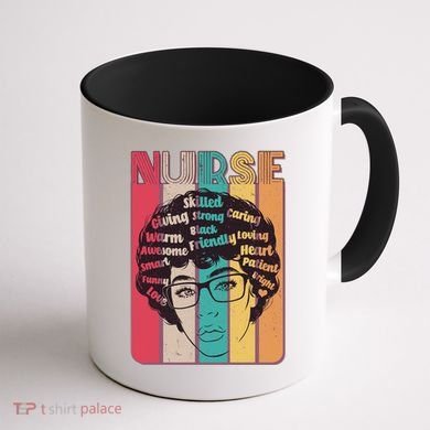 Vintage African American Black Nurse Coffee Mug back