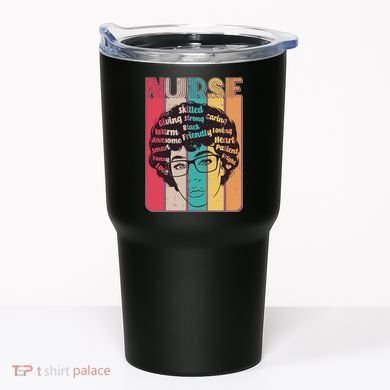Vintage African American Black Nurse Tumbler