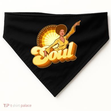 Vintage Afro Soul Retro 70s USA-Made Doggie Bandana