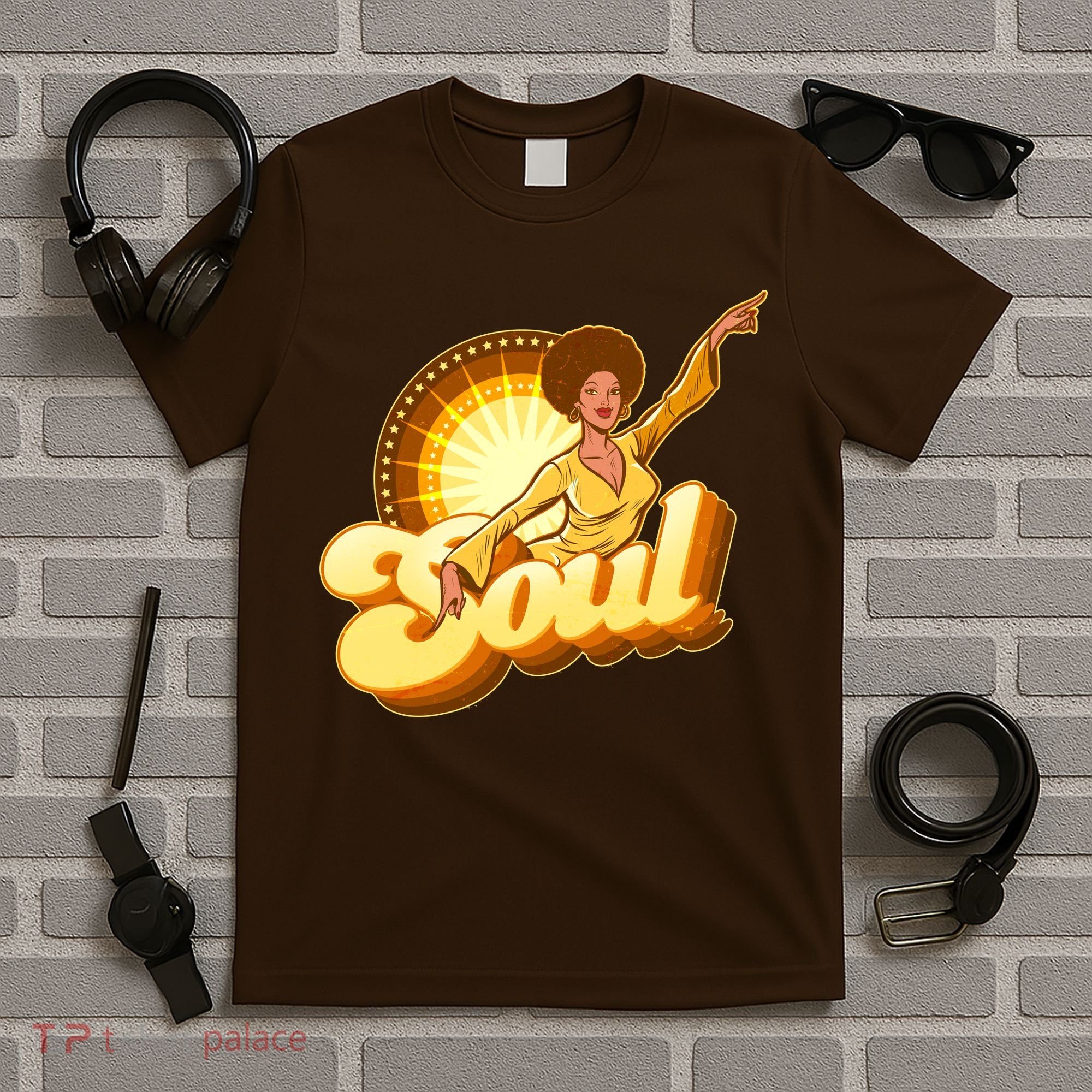 Vintage Afro Soul Retro 70s T-Shirt