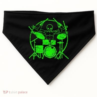 Vintage Alien Drummer USA-Made Doggie Bandana