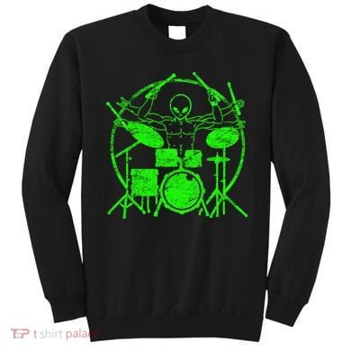 Vintage Alien Drummer Sweatshirt