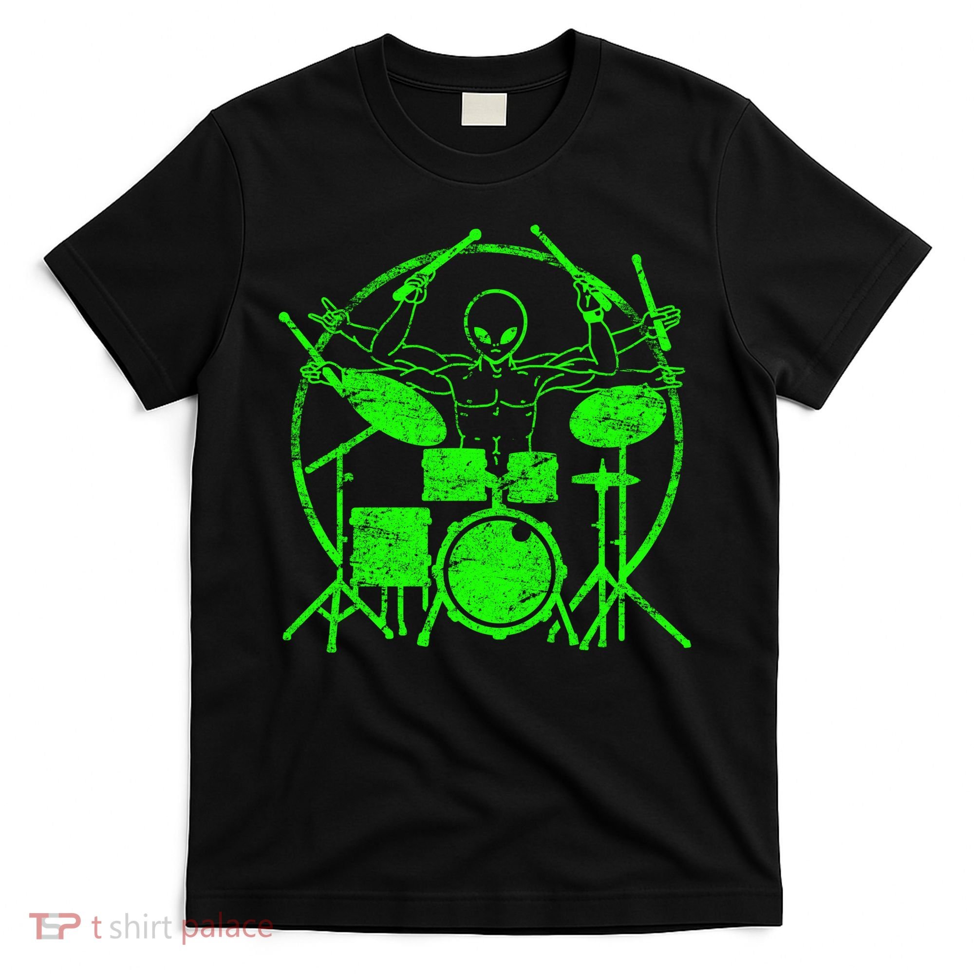 Vintage Alien Drummer T-Shirt
