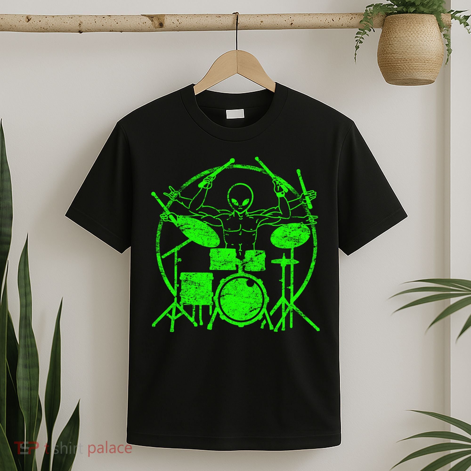Vintage Alien Drummer T-Shirt