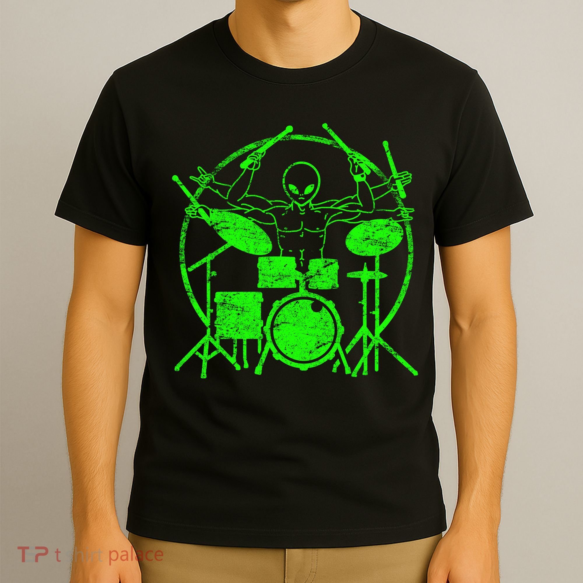 Vintage Alien Drummer T-Shirt