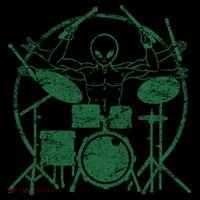Vintage Alien Drummer Coffee Mug thumb 5
