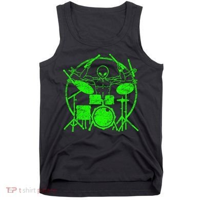 Vintage Alien Drummer Tank Top
