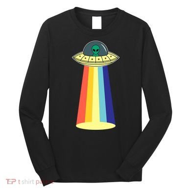 Vintage Alien Tractor Beam Long Sleeve Shirt