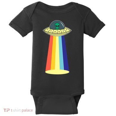 Vintage Alien Tractor Beam Baby Bodysuit
