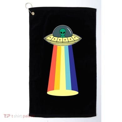 Vintage Alien Tractor Beam Golf Towel
