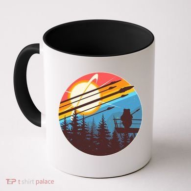 Vintage Alien World Space Battle Coffee Mug