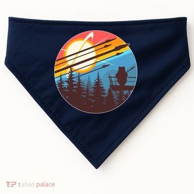 Vintage Alien World Space Battle USA-Made Doggie Bandana