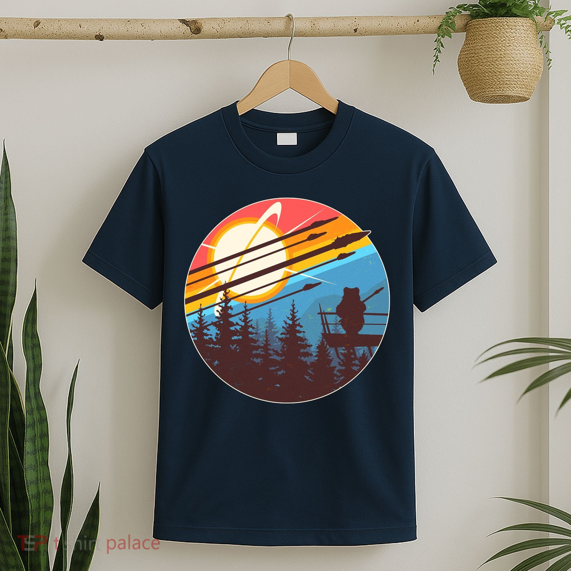 Vintage Alien World Space Battle T-Shirt