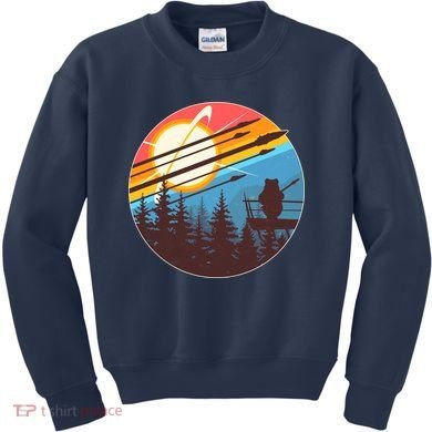 Vintage Alien World Space Battle Kids Sweatshirt