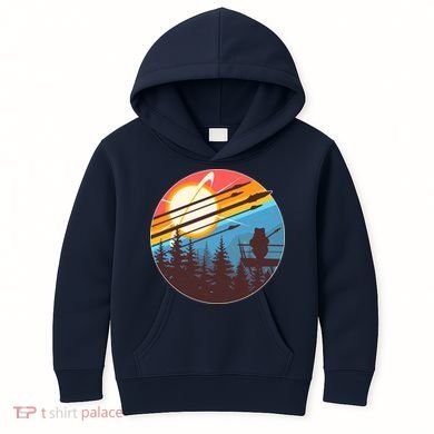Vintage Alien World Space Battle Kids Hoodie