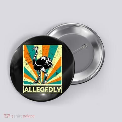 Vintage Allegedly Ostrich Button