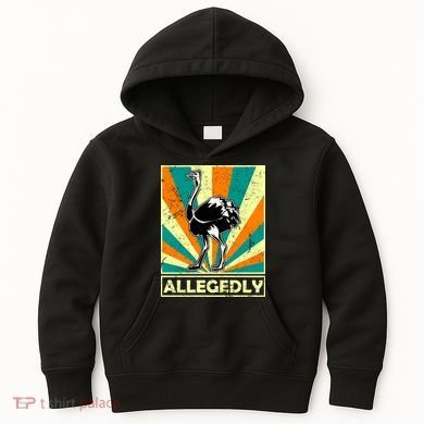Vintage Allegedly Ostrich Kids Hoodie