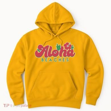 Vintage Aloha Beaches Logo Hoodie