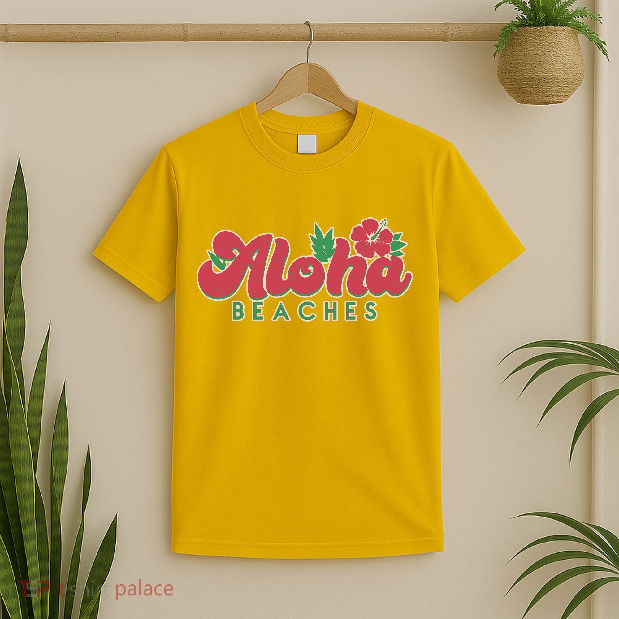Vintage Aloha Beaches Logo T-Shirt