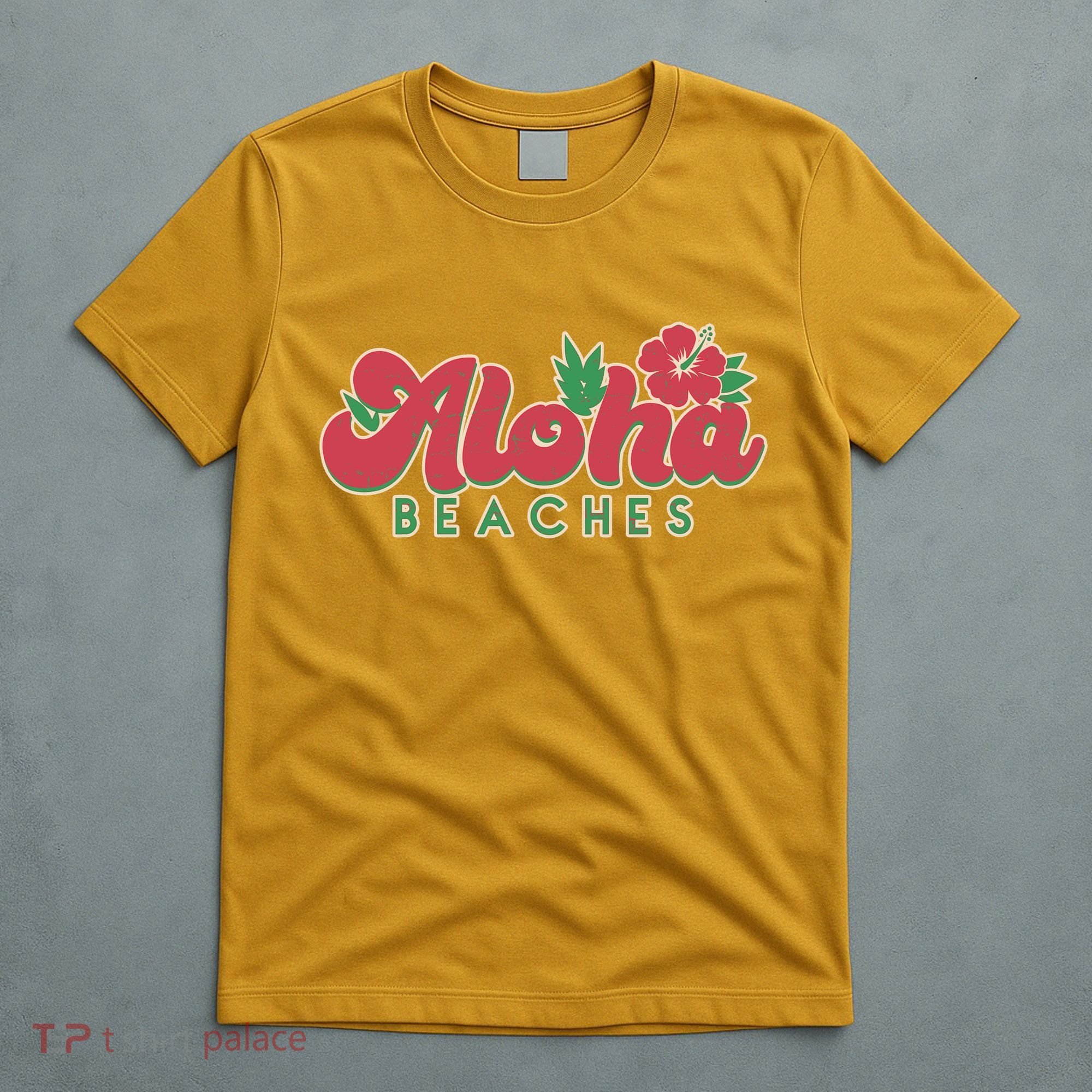 Vintage Aloha Beaches Logo T-Shirt