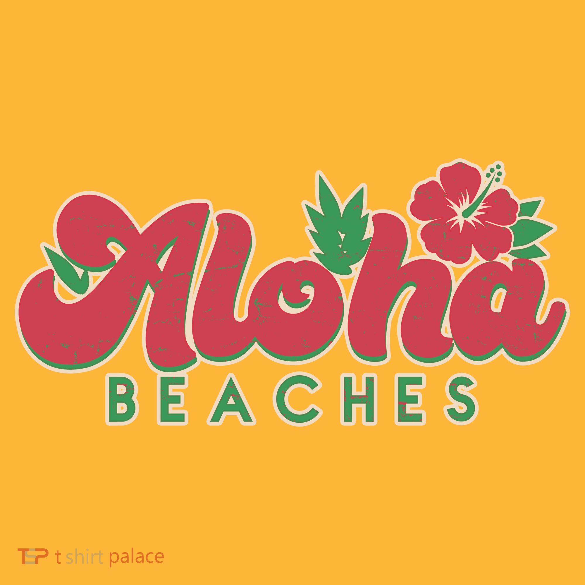 Vintage Aloha Beaches Logo T-Shirt