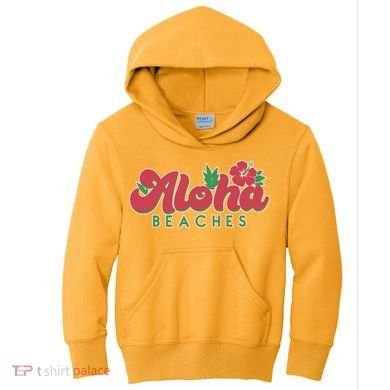 Vintage Aloha Beaches Logo Kids Hoodie