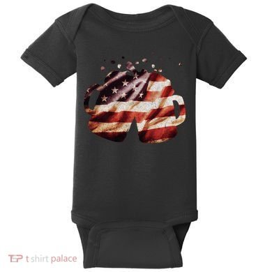 Vintage American Beer Flag Baby Bodysuit