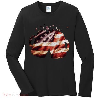 Vintage American Beer Flag Women's Long Sleeve Shirt