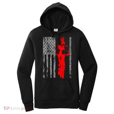 Vintage American Cycling USA Flag Women's Hoodie