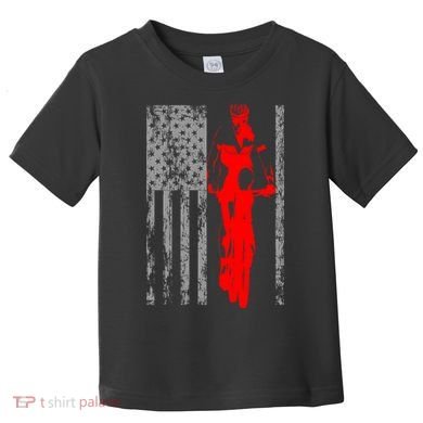 Vintage American Cycling USA Flag Toddler T-Shirt