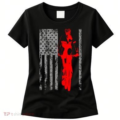 Vintage American Cycling USA Flag Women's T-Shirt